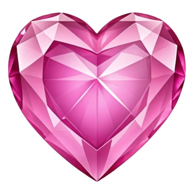 pink crystal heart sticker