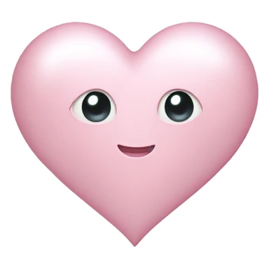 pearl light pink heart sticker