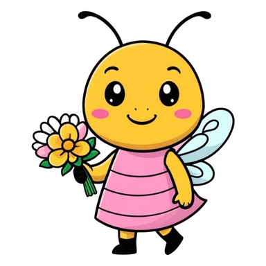 Female bee on a Mother’s Day walk sticker