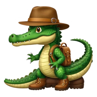 explorer crocodile sticker