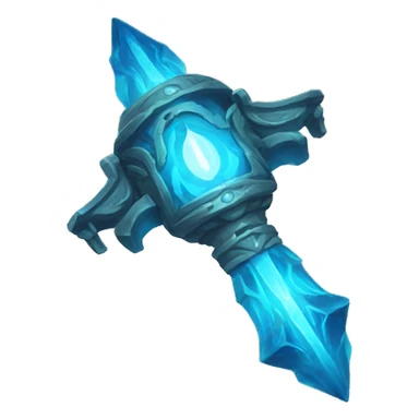 a glowing pure blue magical artifact sticker