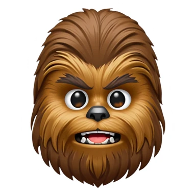 pero la cara de chewbacca en formato png con menos detalle sticker