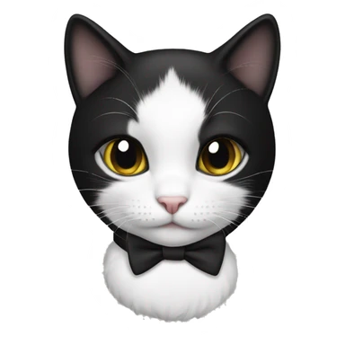 black and white tuxedo girl cat sticker
