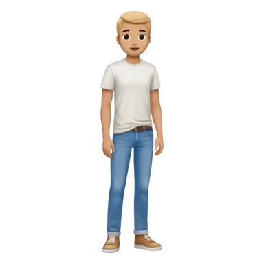 Full body person dressed in casual style, jeans and t-shirt sticker