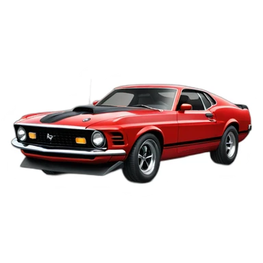 Red mustang mach 1 sticker