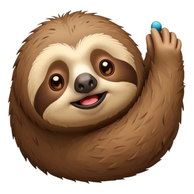 Sloth being confused with question marks above head sticker