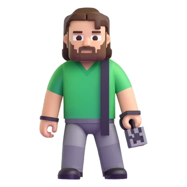 Jack Black as Steve from Minecraft movie sticker