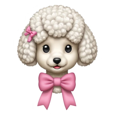 Poodle de laço sticker
