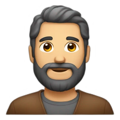 Tipo calvo con barba larga sticker