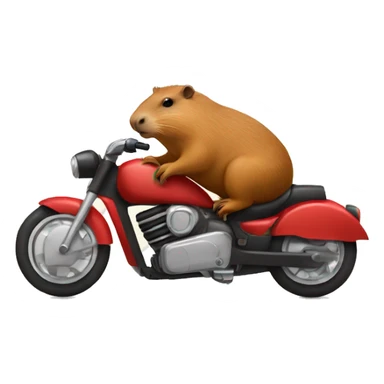 Capybara riding a motorcycle  sticker
