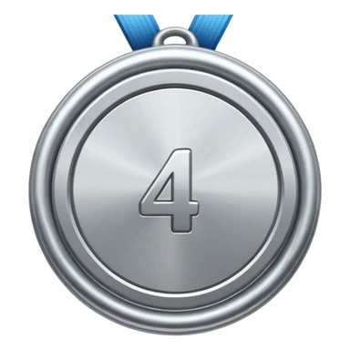 4th place steel medal sticker