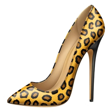 Animal print stiletto very high heels sticker