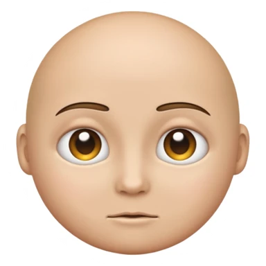 emoji with *NO* eyebrows staring into your soul  sticker