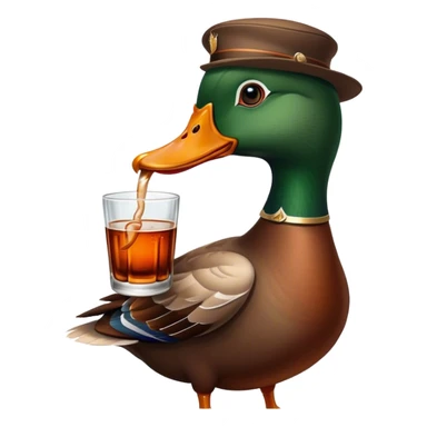 duck who drinks jagermeister sticker