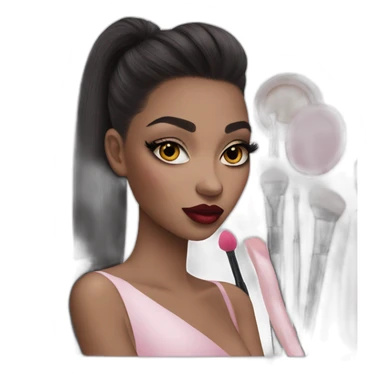 Dior girl having makeup sticker