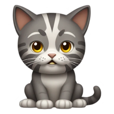 a cat with muscles as whole body that is looking a little sceptical sticker