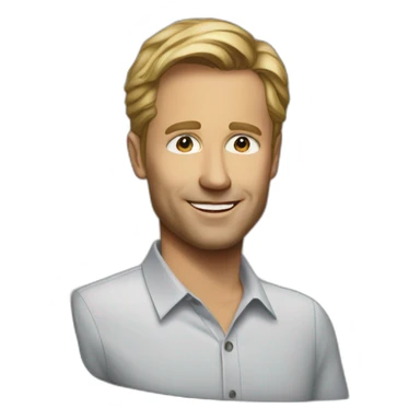 hyperrealist tv host tim hofman sticker