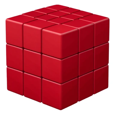 A cube made of a one thousand dark red cubes  sticker