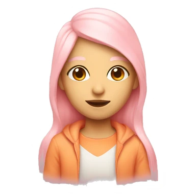 pastel pink tangerine sticker