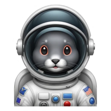 black rabbit astronaut sticker