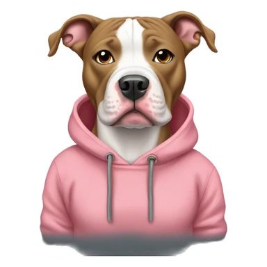 Pit bull wearing a sweatshirt  sticker