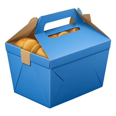 Takeaway Food Box blue sticker