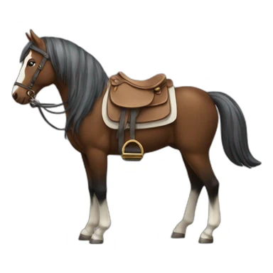 Chat sur un cheval sticker