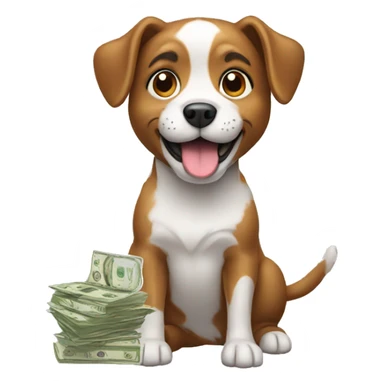 Dog teaching finance  sticker