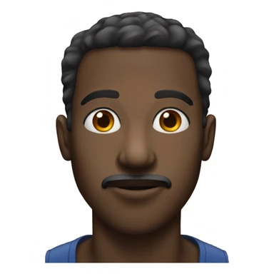 Black man large nose large lips hold breath sticker