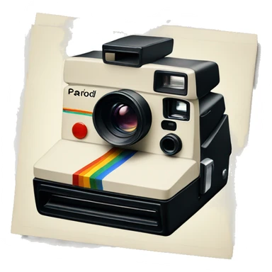 Polaroid camera and picture printing sticker