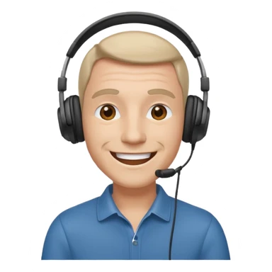 Happy man with headphones . make this pic sticker