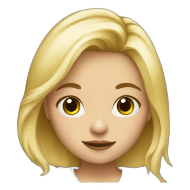 blondie girl painter sticker