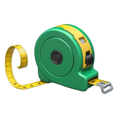 green measure tape sticker