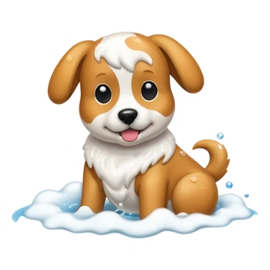 pet Shampoo with foam sticker