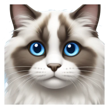 Snowshoe cat fluffy sticker