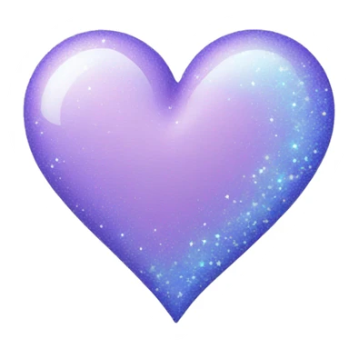 Pastel purple and blue heart with sparkles  sticker