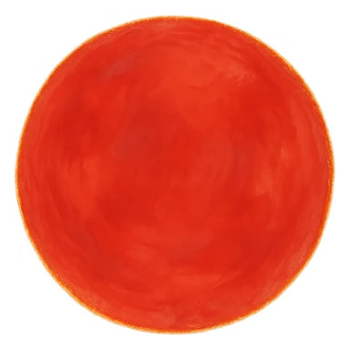 ghibli style red sun with no face sticker