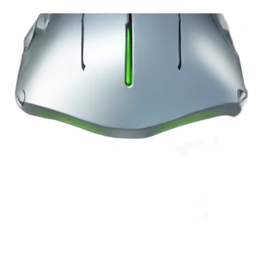 Cyber futuristic silver orc robot face with orc tusks sticker