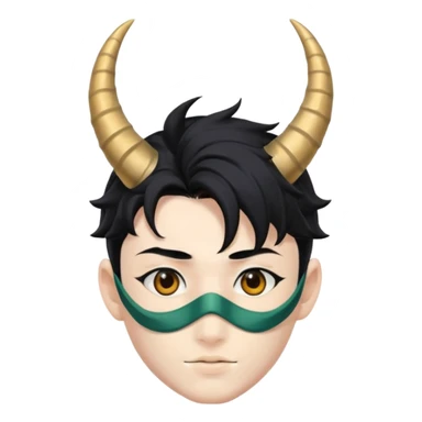 Masked anime boy whit horns sticker