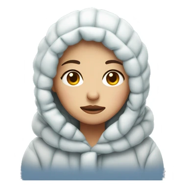 Freezing cold sleepy girl sticker