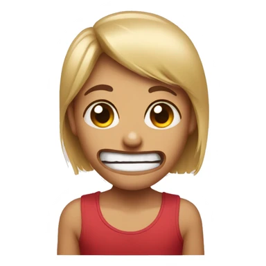 Face with heart eyes aggressively biting bottom lip sticker