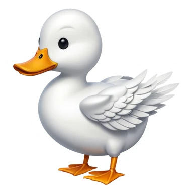 A white duck fused with an airplane  sticker