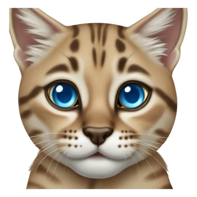 Lynx bengal cat with light Blue eyes sticker