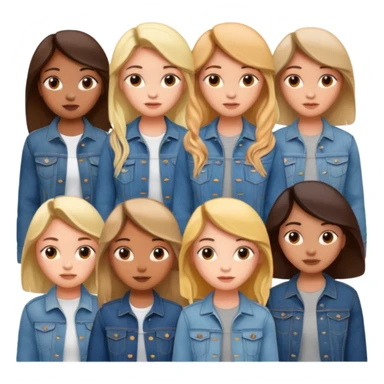 girls in jean jackets sticker