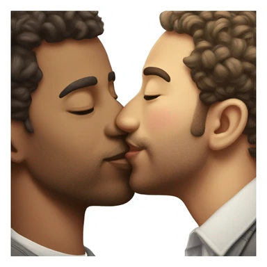 Gay man kissing another man saying i am george sticker