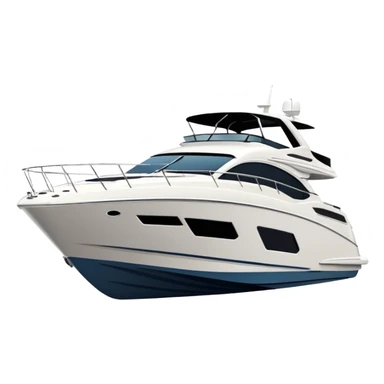 sea ray 500 yacht facing to the left on white background sticker