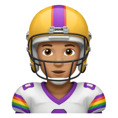 A LGBTQ football player sticker