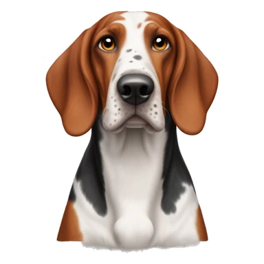 Redtick coonhound with only red and white ticking sticker