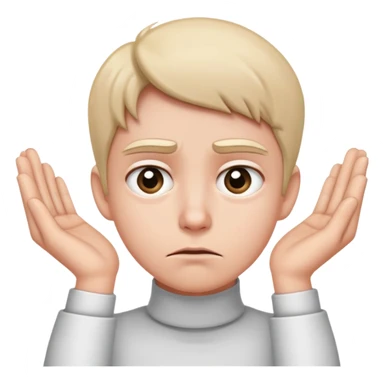 face with two hands around neck, wide eyes, annoyed expression sticker