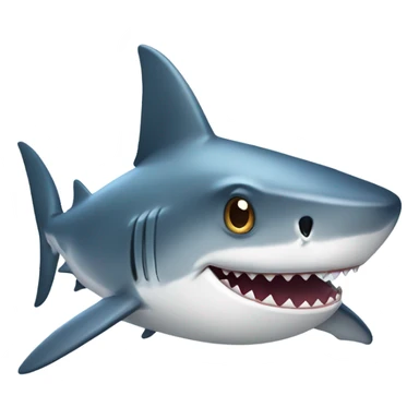 Shark with a monocle sticker
